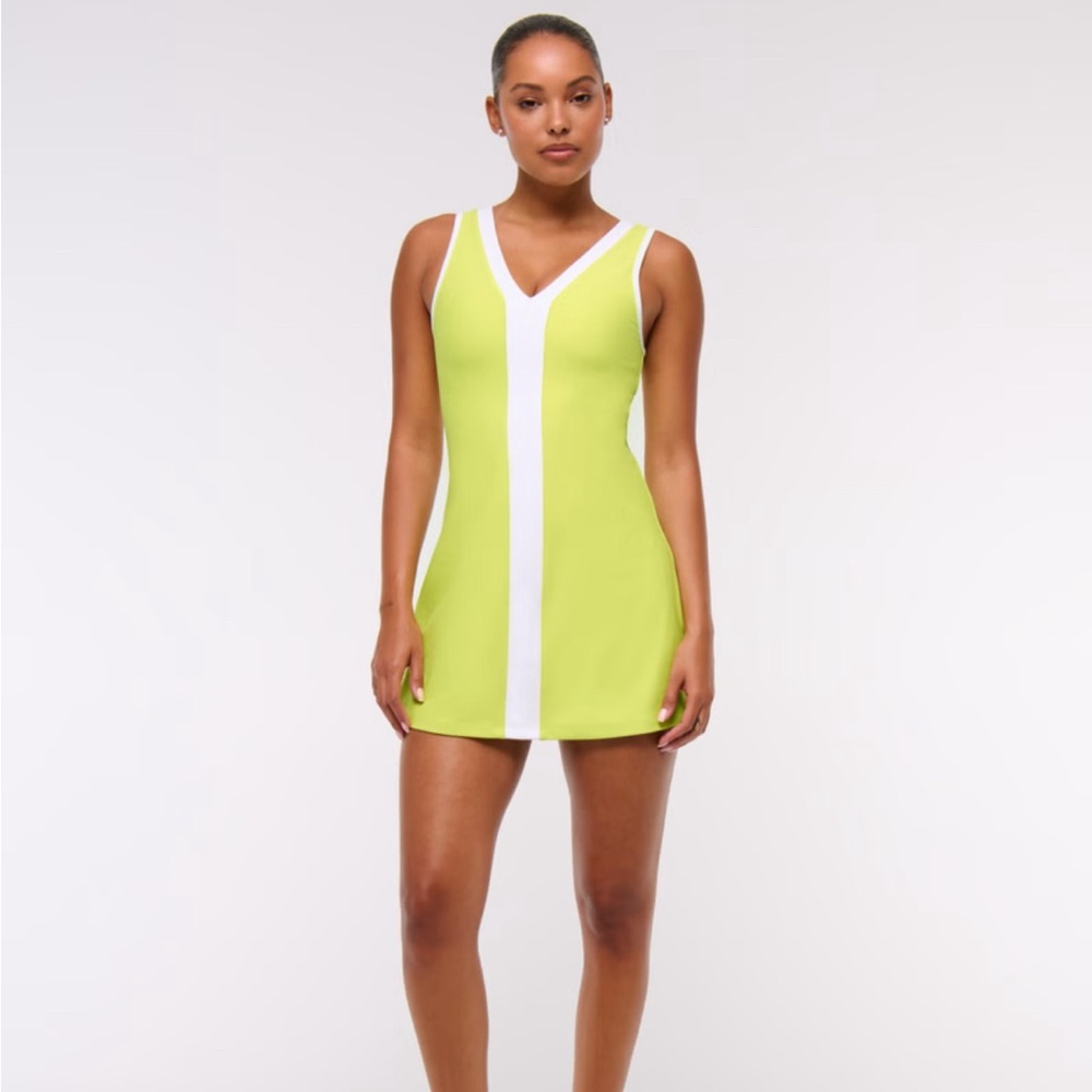 Abercrombie &  Fitch YPB Sculpt Lux V Neck Mini Dress Athletic